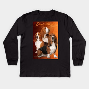 Basset Hound Composite Kids Long Sleeve T-Shirt